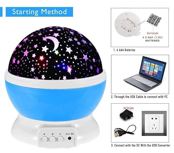 STAR MASTER LIGHT PROJECTOR for Bedroom Star Starry Projector for Kids Nursery Lamp Gifts