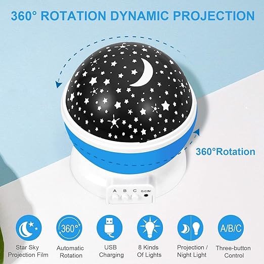 STAR MASTER LIGHT PROJECTOR for Bedroom Star Starry Projector for Kids Nursery Lamp Gifts